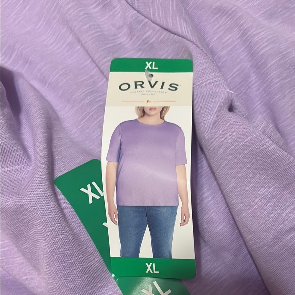 Orvis Light Purple Tee XL